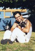 Robert Aragon and his dog  
