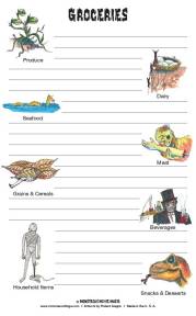 Grocery list Grocery list